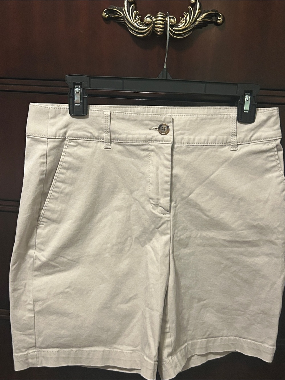Kim Rogers Cream Chino Bermuda Shorts